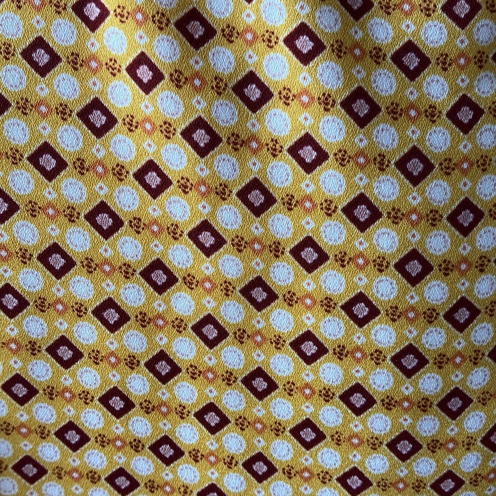 Gold yellow tie waist blouse top S - Picture 6 of 9